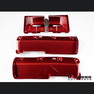 Alfa Romeo 4C Carbon Fiber Seat Belt Trim Set - Red Candy